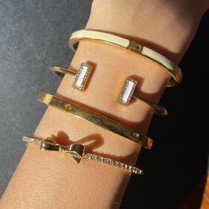 Kate Spade gold bangle SET of four!